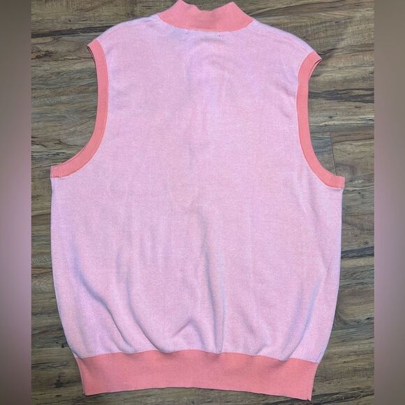Greg Norman Play Dry Pullover 1/4 Zip Vest Golf salmon pink Men's size L - Picture 6 of 6